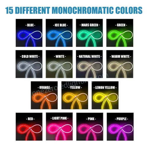 pvc led neon light different colors