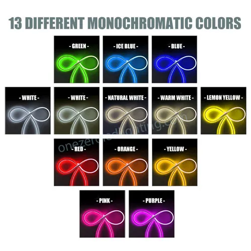 silicone led neon colors